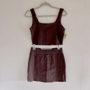 Brown Skirt Set